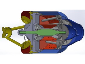 turbina de motor jet rc prototipe la gas avión 3d print model - Mito3D