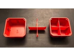 packout mince carré de la grille diviseur le bricolage milwaukee l'organisation organisateur outil boîte à outils stockage 3d print model - Mito3D