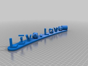 meu personalizados dupla palavras ilusão aka amor você entrar sinais logotipos 3d print model - Mito3D