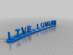 vivir el amor de la línea signo danza signos logotipos personalizado 3d print model - Mito3D