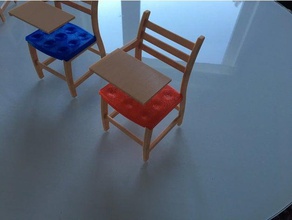 school desk barbie toys games chair 3d print model - Mito3D