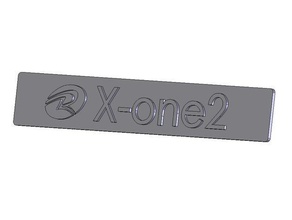 nameplate qidi x-one2 printer 3d parts badge logo 3d print model - Mito3D