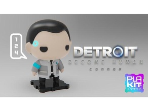 detroit become human connor toys games action figure collectible collection figurine miniature plakit ps4 stand purakito toymaker 3d print model - Mito3D