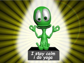 stay calm do yoga sculptures 3d print model - Mito3D