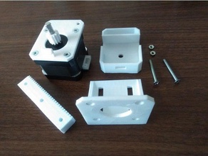 nuovo rack attuatore nema17 strumenti la staffa di montaggio pignone della cremagliera 3d print model - Mito3D