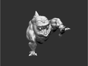 cave gnasher orcs goblins 28mm games miniature fantasy battles t9a tabletop 9th age wargame 3d print model - Mito3D
