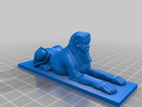 egipto esfinge giza ext heykeller 3d print model - Mito3D