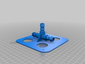 drip irrigantion tee plate 4mm 3d printing 3d print model - Mito3D