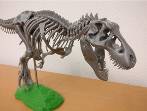 t-rex esqueleto fixo arquivos biologia fósseis trex trexremix tiranossauro rex 3d print model - Mito3D