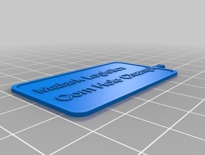 my customized simple customize name tag other 3d print model - Mito3D