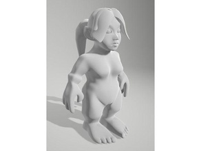 warcraft female gnome people world 3d print model - Mito3D