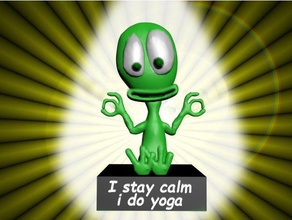 stay calm do yoga too sculptures 3d print model - Mito3D