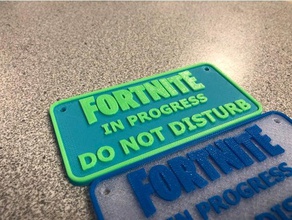 fortnite do not disturb dual toys games extrusion sign 3d print model - Mito3D