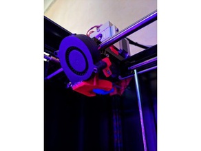 radial fan mount e3d v6 printer parts 3d print model - Mito3D