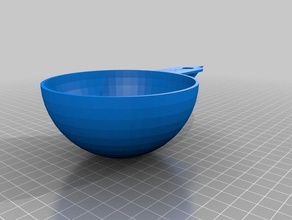 1 tazza cucchiaio di misura cucina pranzo personalizzato 3d print model - Mito3D