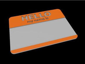 blank hello my name coins badges 3d print model - Mito3D