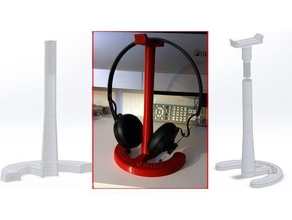 thingiverse-logo Kopfhörer stehen audio Kopfhörer-Halter Kopfhörer-Haken Kopfhörer-stand 3d print model - Mito3D