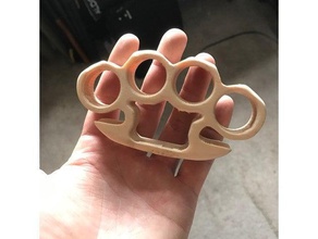 brass knuckles hand tools punch weapon 3d print model - Mito3D