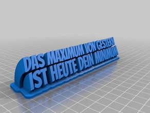 motivazione massima minima office personalizzato 3d print model - Mito3D