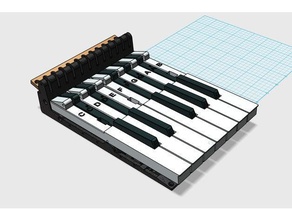 klavye set octave etkileşimli sanat oyunlar anahtarları logicblox müzik aleti notlar oktav piyano pianokeys synthesizer unity3d sanal 3d print model - Mito3D