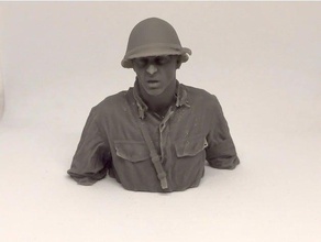 soldier dutch domestic forces wwii people bust busts ww2 3d print model - Mito3D