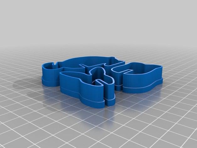 bunny cutter stehend ausstecher hase Küche Essen cookie 3D print model - Mito3D