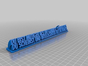 motivazione mutig stark intelligente office personalizzato 3d print model - Mito3D