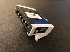 trilho din wago 852-111 switch ethernet de 45 graus 3d impressão caso gigabit lan 3d print model - Mito3D
