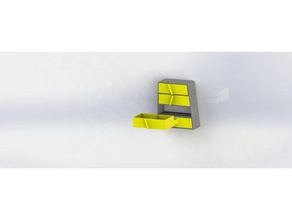 il gabinetto segreto del cassetto vano nero cool roba strumenti giallo 3d print model - Mito3D