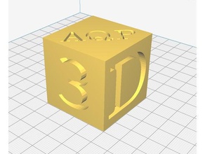 küp 3d aqp testleri cubo tesis içi para pruebas baskı 3d print model - Mito3D