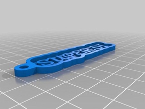 super di de porte-clés personnalisé 3d print model - Mito3D