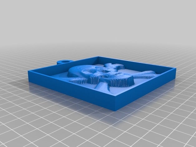 skull lthopane depthmap non inverted 2d art customized 3D print model - Mito3D