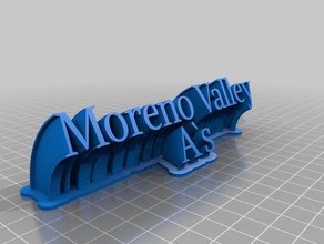 my customized sweeping name plate &ndash 2 lines fonts remix signs logos 3d print model - Mito3D