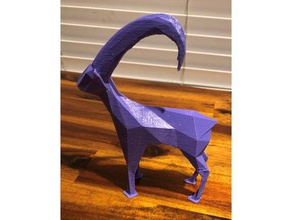 low poly ibex goat sculptures 3d print model - Mito3D