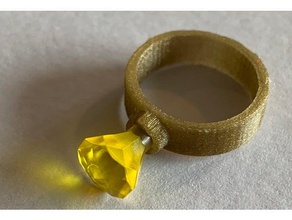 single stud lego ring rings 3d print model - Mito3D