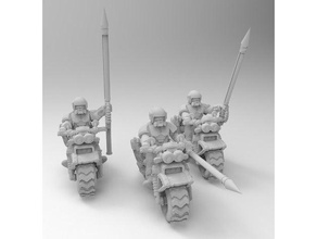 kaba binmek binici oyuncak oyun aksesuarlar 40k gaslands bisiklet imparatorluk Muhafızları motosiklet rough rider warhammer 3d print model - Mito3D