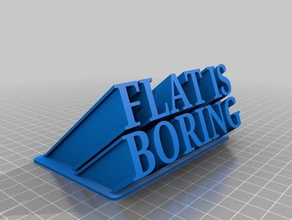 flat ir boring 3d figure text signs logos slash bored 3d print model - Mito3D