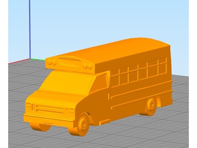 short school bus vehicles 3D print model - Mito3D