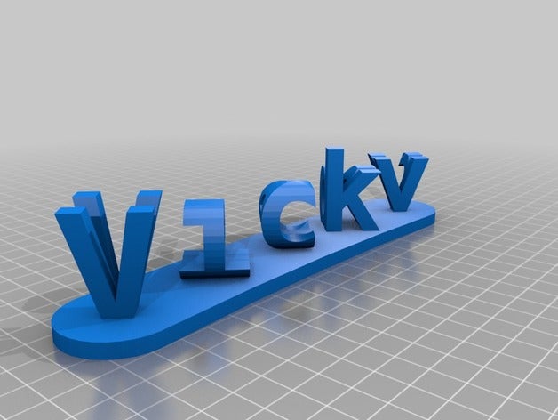 veebr vicky i segni loghi personalizzato 3D print model - Mito3D