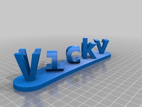 veebr vicky signs logos customized 3d print model - Mito3D