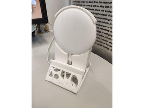 wireless-Ladegerät mod-voronoi-Telefon-Halter - Zubehör Telefon stand wireless charging 3d print model - Mito3D