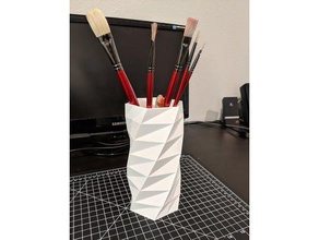 paintbrush holder water reservoir art tools case toothbrush 3d print model - Mito3D
