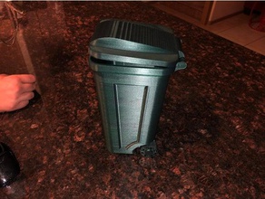 garbage can moving lid wheels sculptures bin nsfw trash 3d print model - Mito3D