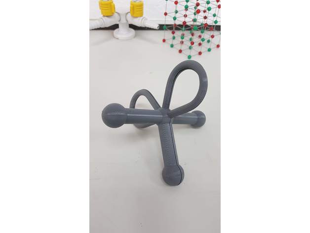 a forma di t, modello molecolare apprendimento la chimica molecola vsepr 3D print model - Mito3D