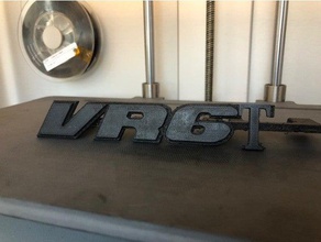 vr6t araba ızgara logosu Otomotiv turbo 3d print model - Mito3D