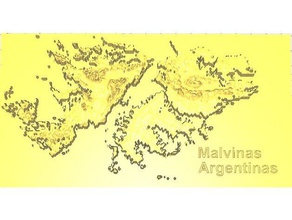 malvinas argentinas 3d baskı Adaları 3d print model - Mito3D