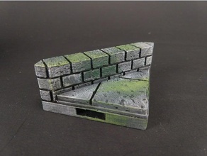 openforge 20 cut stone low diagonal toy game accessories dnd tiles dungeon miniatures openforge2 pathfinder rpg tabletop gaming terrain 3d print model - Mito3D