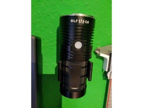 blf q8 wallmount organization flashlight taschenlampe holder wall mount wandhalter wandhalterung 3d print model - Mito3D