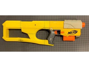 nerf recon cs-6retaliator personalizado thumbhole estoque modelos gun mod retaliador 3d print model - Mito3D