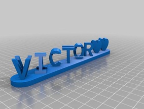 vic et matt signs logos customized 3d print model - Mito3D
